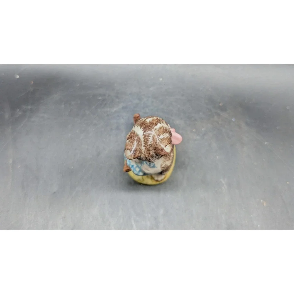 Royal Albert Miss Moppet Beatrix Potter Figurine Cat Mouse England 1989 Vintage
